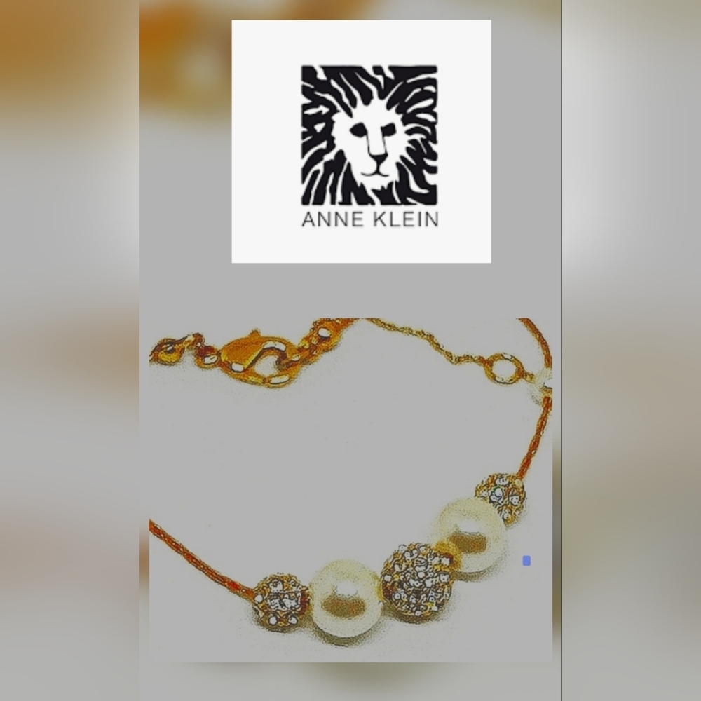Anne Klein Pearl & Crystal Bead Necklace